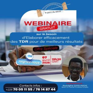 Webinaire sur l&rsquo;élaboration de Termes de référence (TDR)